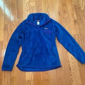 royal blue Patagonia retool snap-t fleece pullover women’s size medium